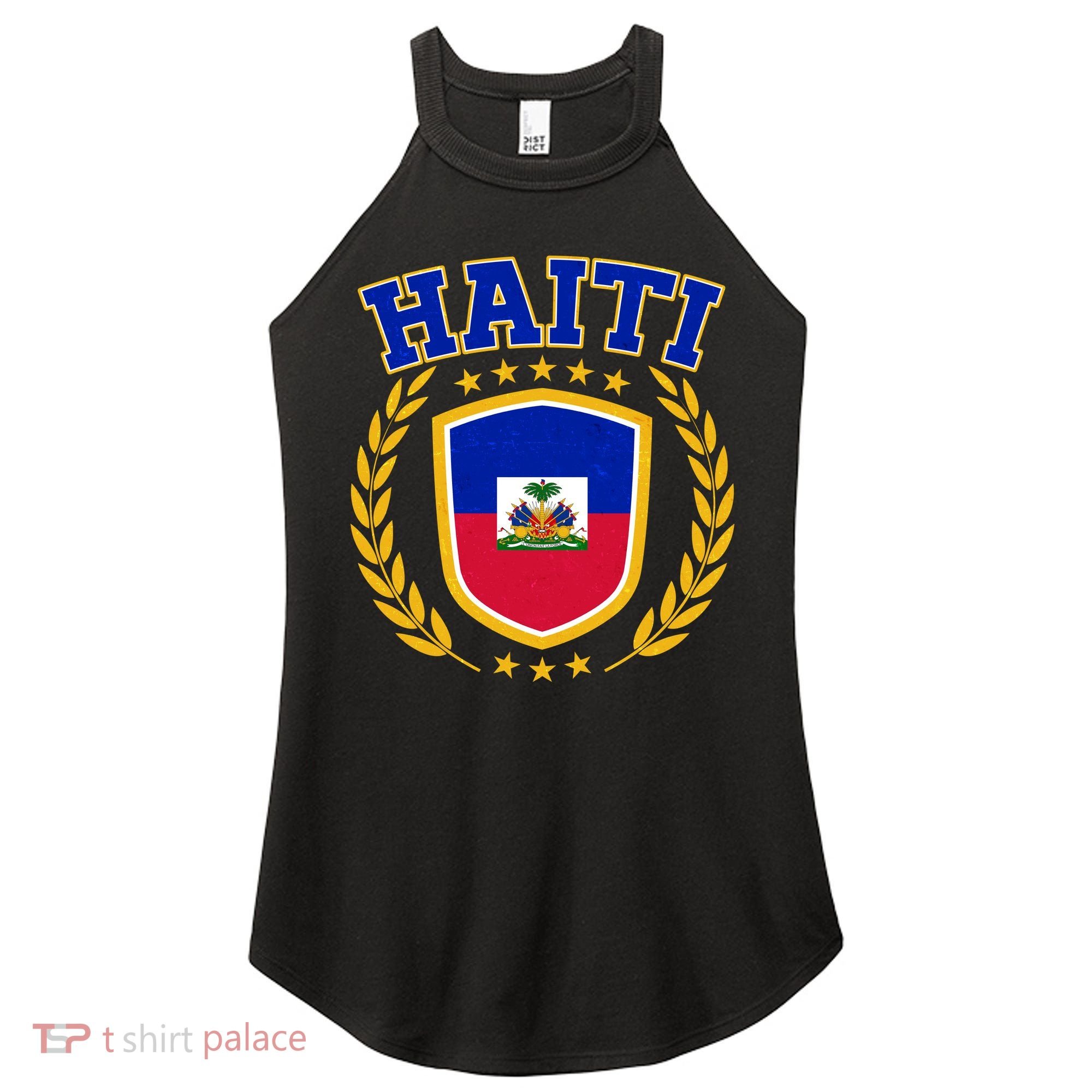 Haiti Flag Crest Shield Logo Women's Perfect Tri Rocker Tank