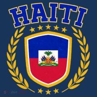 Haiti Flag Crest Shield Logo Beanie thumb 2