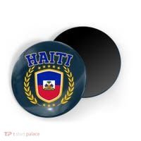 Haiti Flag Crest Shield Logo Magnet thumb 0