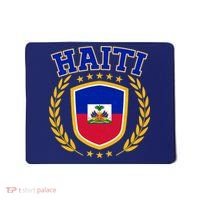 Haiti Flag Crest Shield Logo Mousepad thumb 0