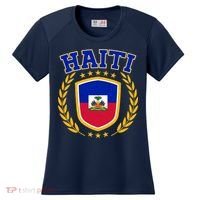 Haiti Flag Crest Shield Logo Women's Cooling Performance Crew T-Shirt thumb 0