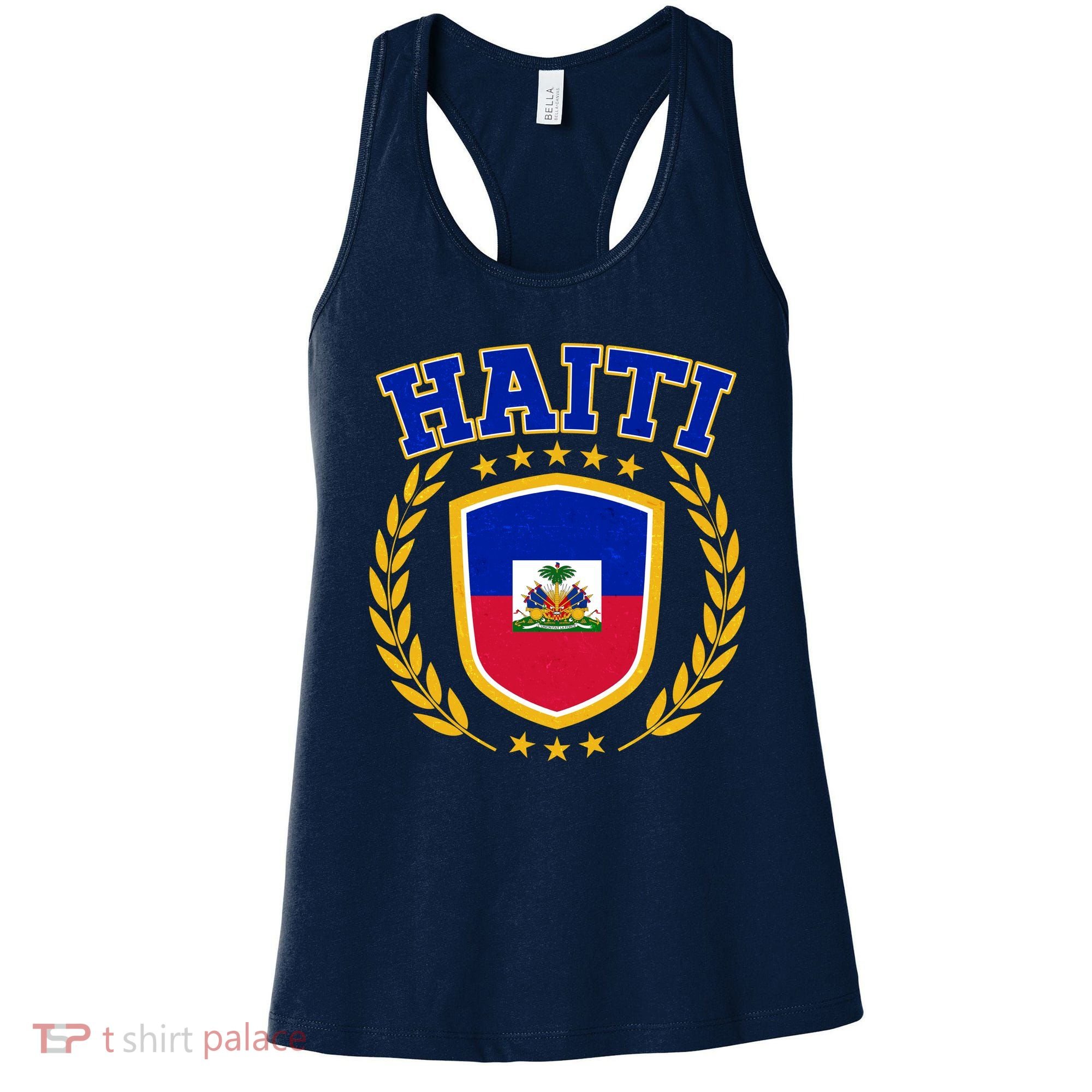 Haiti Flag Crest Shield Logo Women's Tank Top