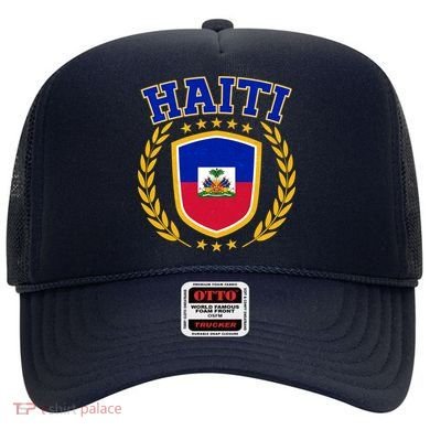 Haiti Flag Crest Shield Logo Hat