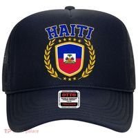 Haiti Flag Crest Shield Logo Hat thumb 0