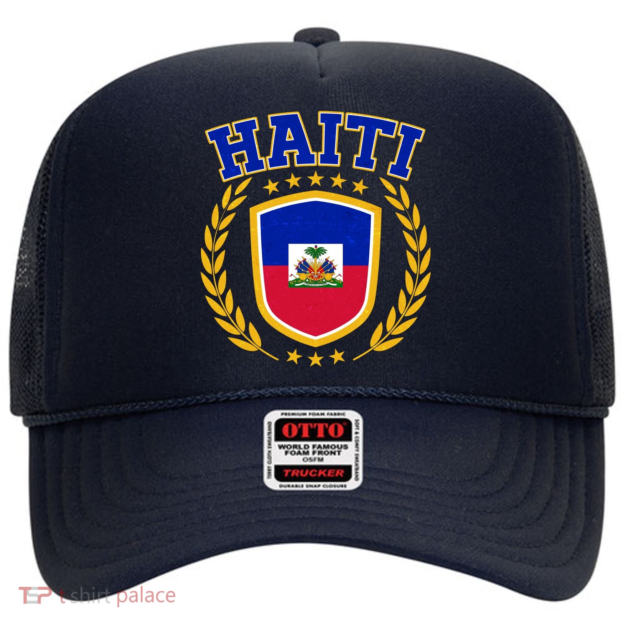 Haiti Flag Crest Shield Logo Hat