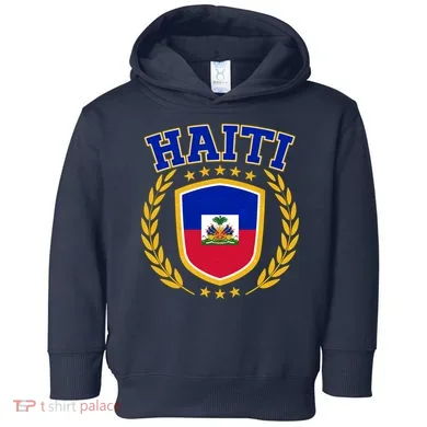 Haiti Flag Crest Shield Logo Toddler Hoodie