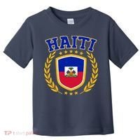 Haiti Flag Crest Shield Logo Toddler T-Shirt thumb 0