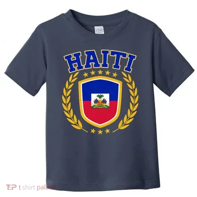 Haiti Flag Crest Shield Logo Toddler T-Shirt