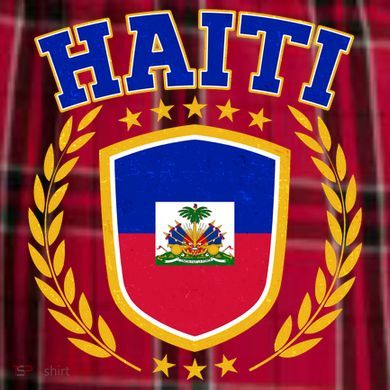 Haiti Flag Crest Shield Logo Women's Flannel Plaid Pajama Pants