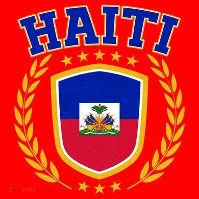 Haiti Flag Crest Shield Logo Santa Hat