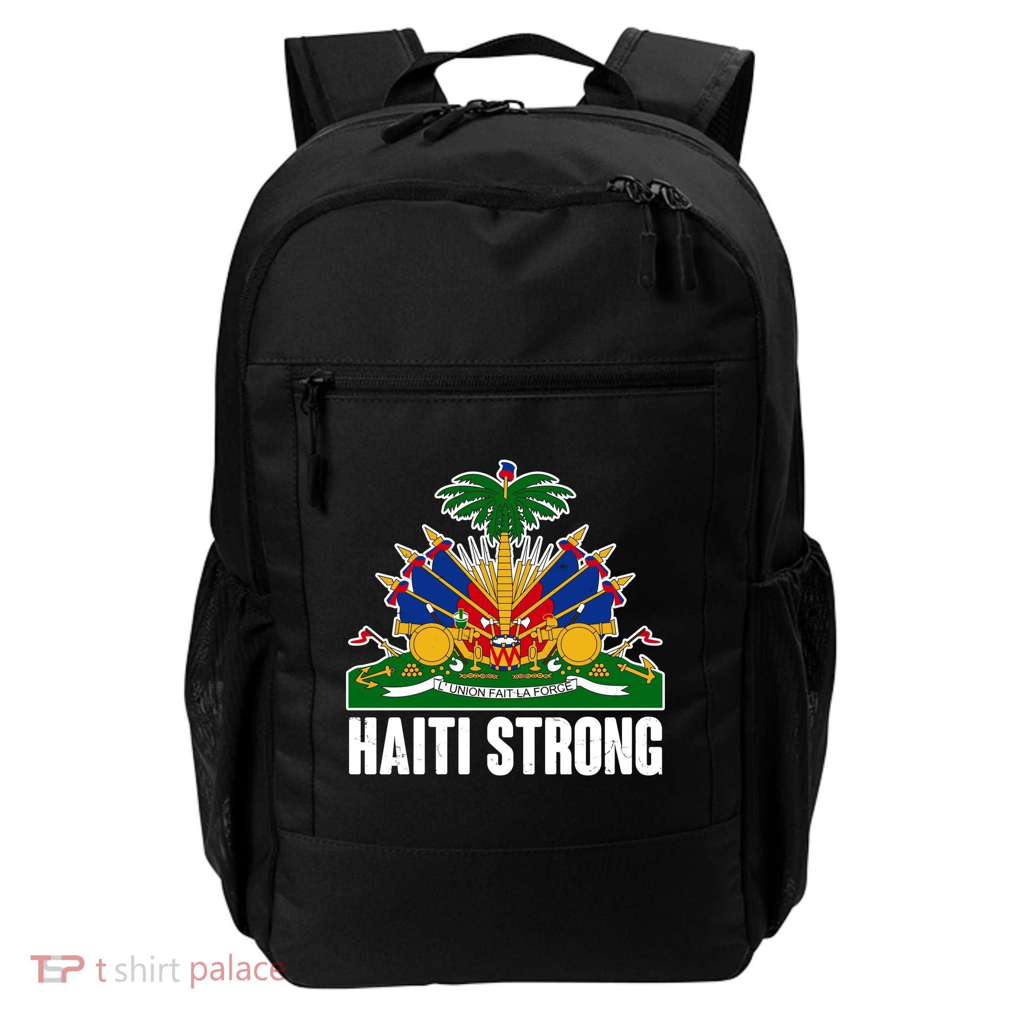 Haiti Strong Flag Symbol Logo Backpack