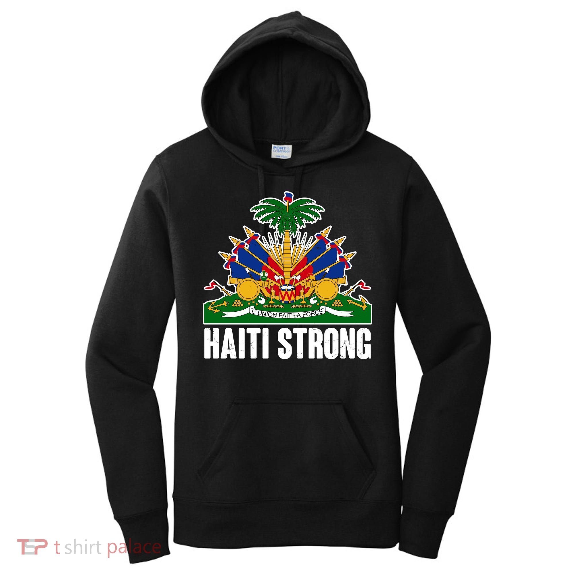 Haiti Strong Flag Symbol Logo Women's Hoodie