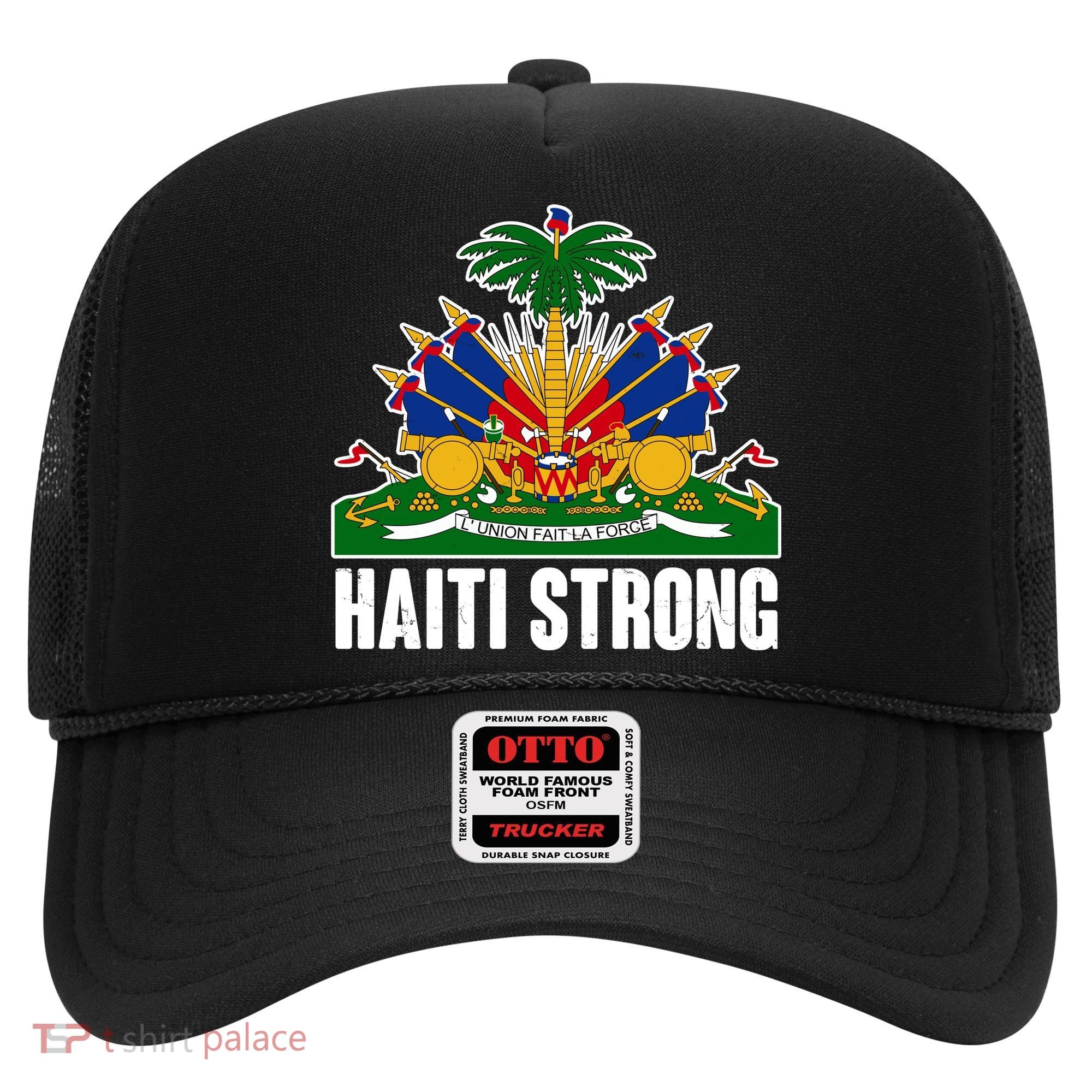 Haiti Strong Flag Symbol Logo Hat