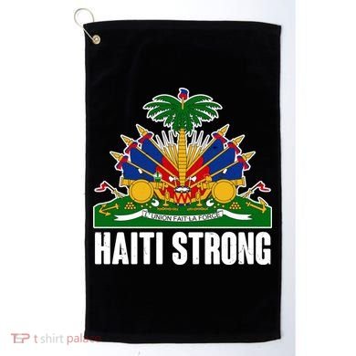 Haiti Strong Flag Symbol Logo Golf Towel