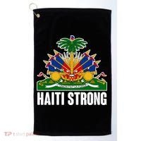Haiti Strong Flag Symbol Logo Golf Towel thumb 0