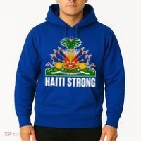 Haiti Strong Flag Symbol Logo Hoodie thumb 2