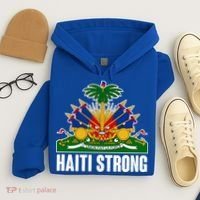 Haiti Strong Flag Symbol Logo Hoodie thumb 4