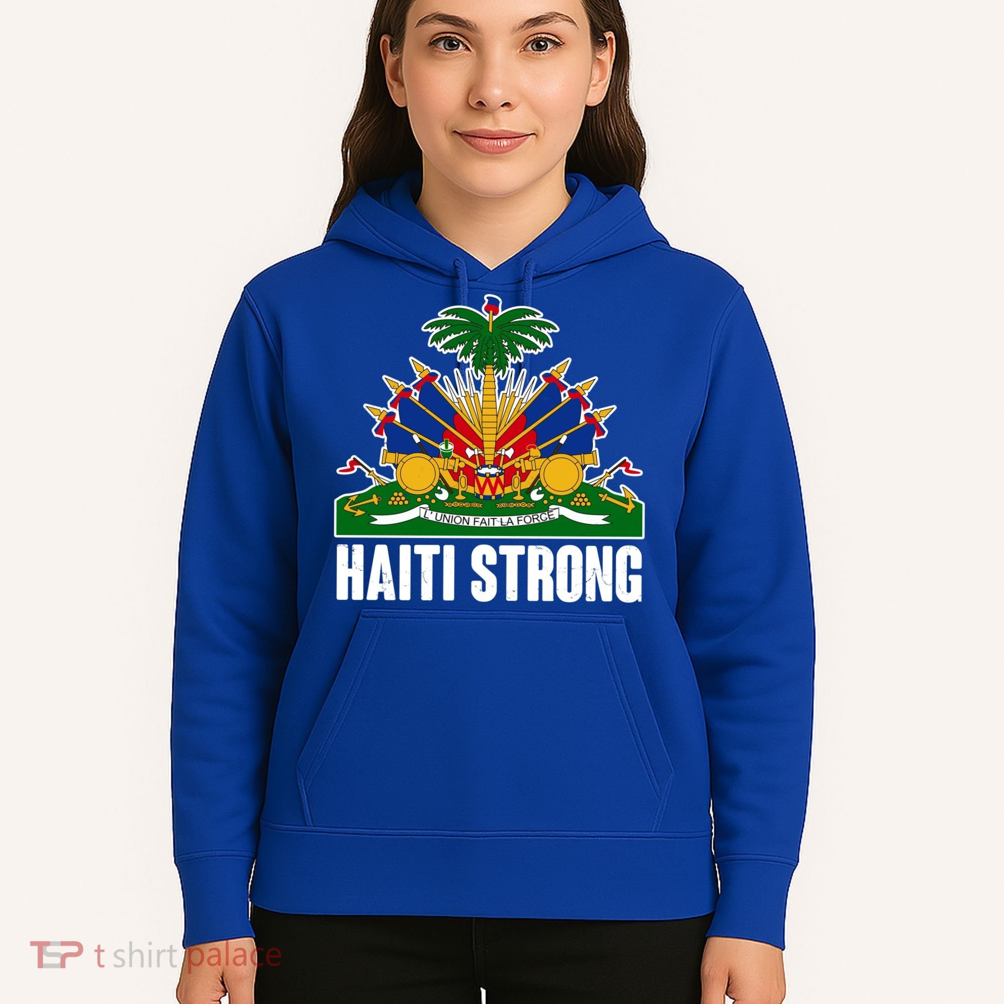 Haiti Strong Flag Symbol Logo Hoodie