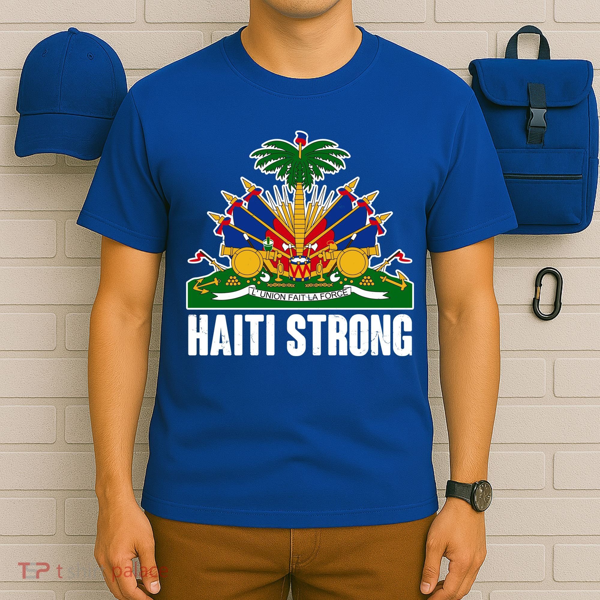 Haiti Strong Flag Symbol Logo T-Shirt