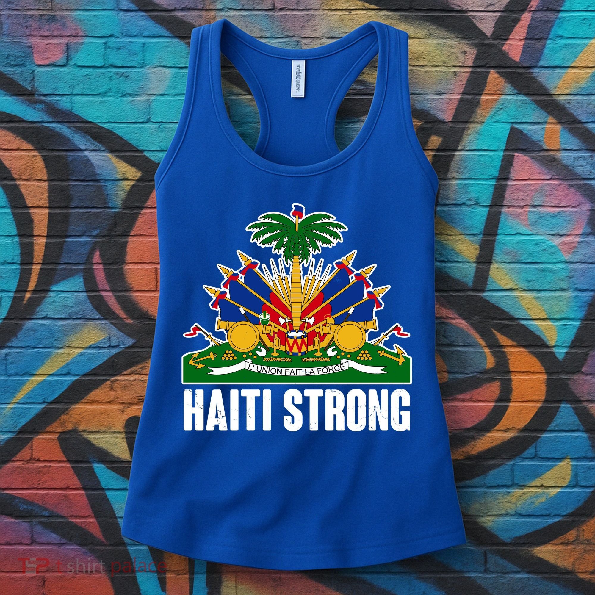 Haiti Strong Flag Symbol Logo Women's Tank Top