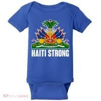 Haiti Strong Flag Symbol Logo Baby Bodysuit thumb 0