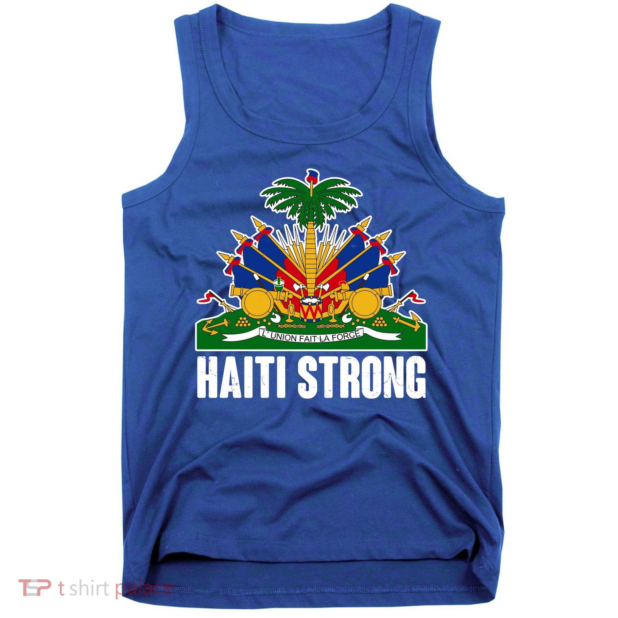 Haiti Strong Flag Symbol Logo Tank Top