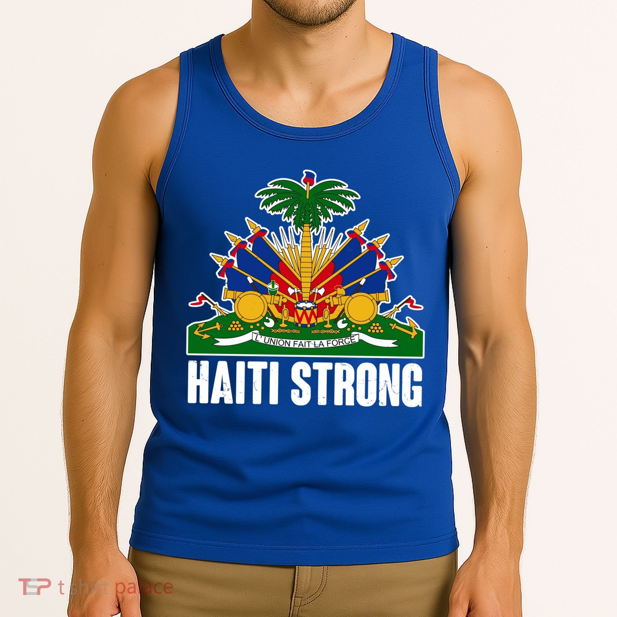 Haiti Strong Flag Symbol Logo Tank Top