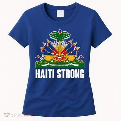 Haiti Strong Flag Symbol Logo Women's T-Shirt