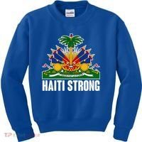 Haiti Strong Flag Symbol Logo Kids Sweatshirt thumb 0