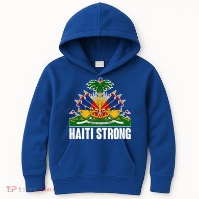 Haiti Strong Flag Symbol Logo Kids Hoodie