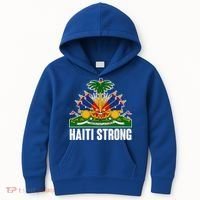 Haiti Strong Flag Symbol Logo Kids Hoodie thumb 0