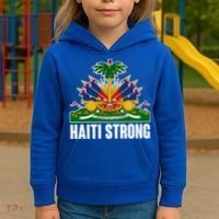 Haiti Strong Flag Symbol Logo Kids Hoodie thumb 3