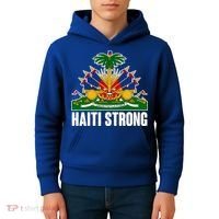 Haiti Strong Flag Symbol Logo Kids Hoodie thumb 4