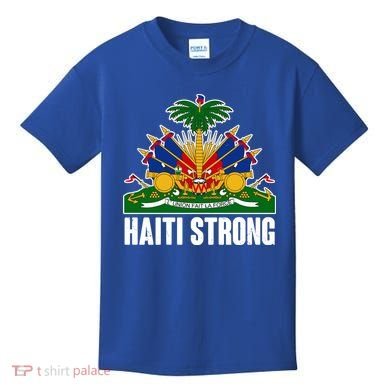 Haiti Strong Flag Symbol Logo Kids T-Shirt