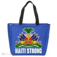 Haiti Strong Flag Symbol Logo Tote Bag thumb 0