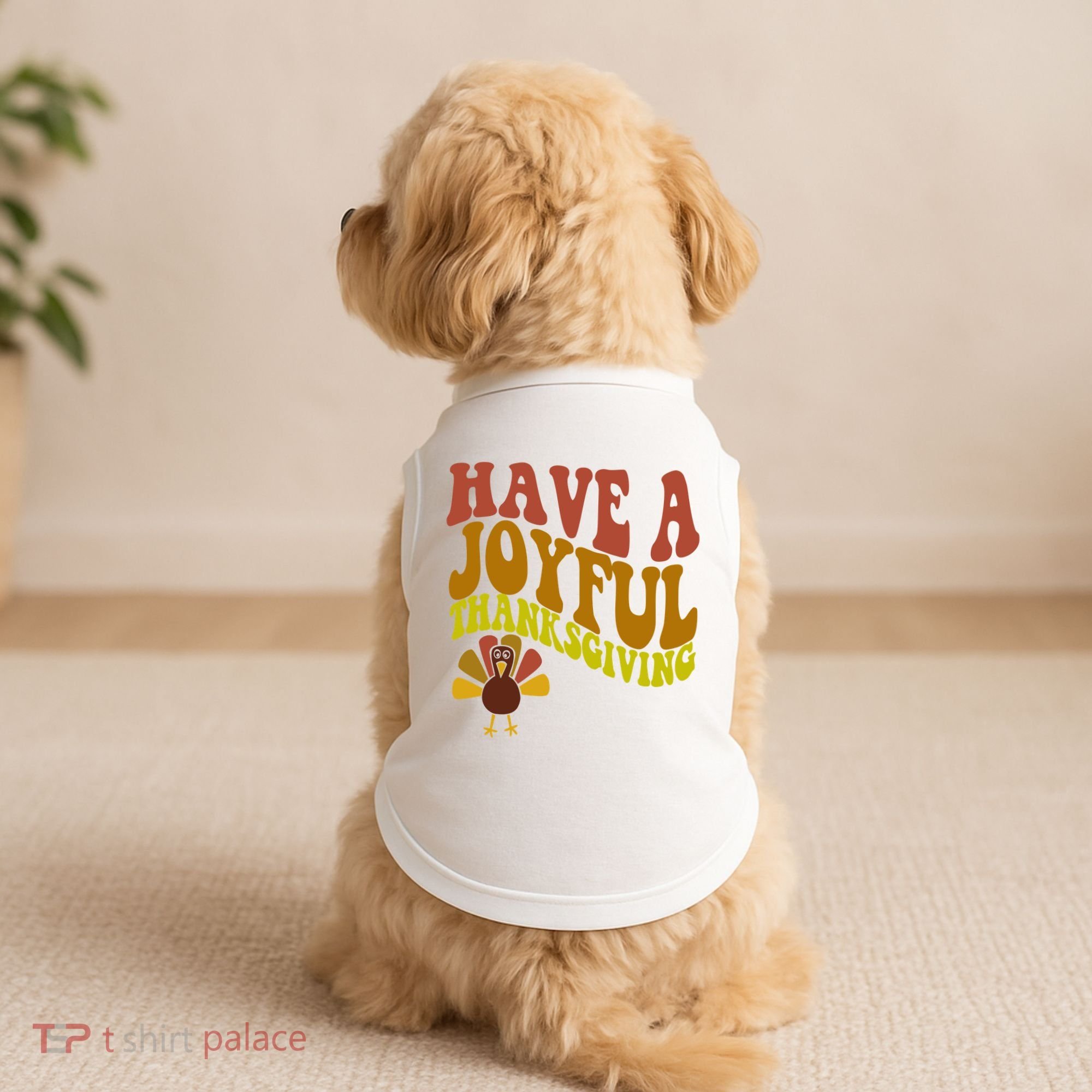 Have A Joyful Thanksgiving Cute Holiday Doggie Tank