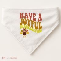 Have A Joyful Thanksgiving Cute Holiday USA-Made Doggie Bandana thumb 0