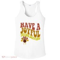 Have A Joyful Thanksgiving Cute Holiday Ladies PosiCharge Competitor Racerback Tank thumb 0