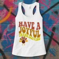 Have A Joyful Thanksgiving Cute Holiday Women's Tank Top thumb 3