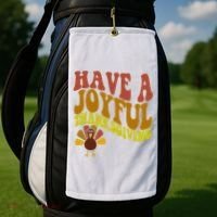 Have A Joyful Thanksgiving Cute Holiday Golf Towel thumb 2