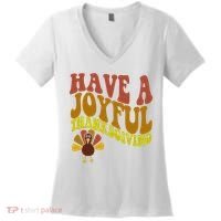 Have A Joyful Thanksgiving Cute Holiday Women's V-Neck T-Shirt thumb 0