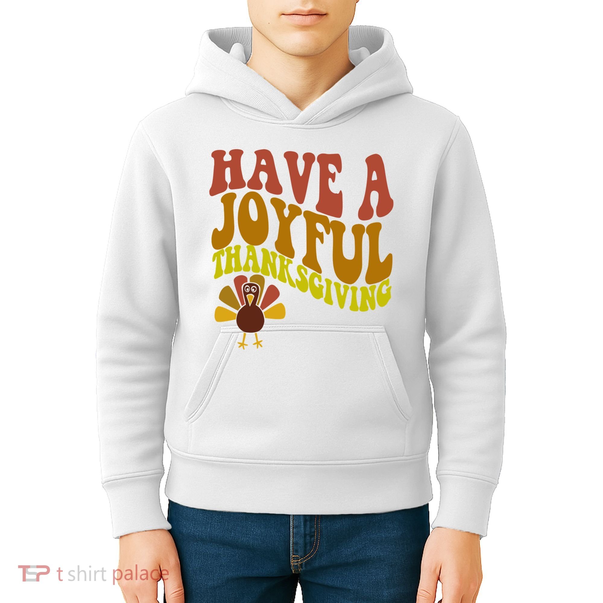 Have A Joyful Thanksgiving Cute Holiday Kids Hoodie