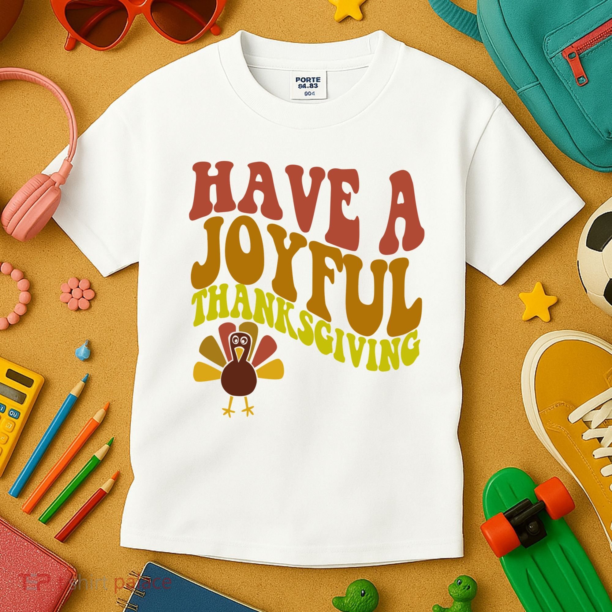 Have A Joyful Thanksgiving Cute Holiday Kids T-Shirt