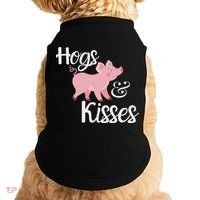 Hogs And Kisses Cute Pig Doggie Tank thumb 0