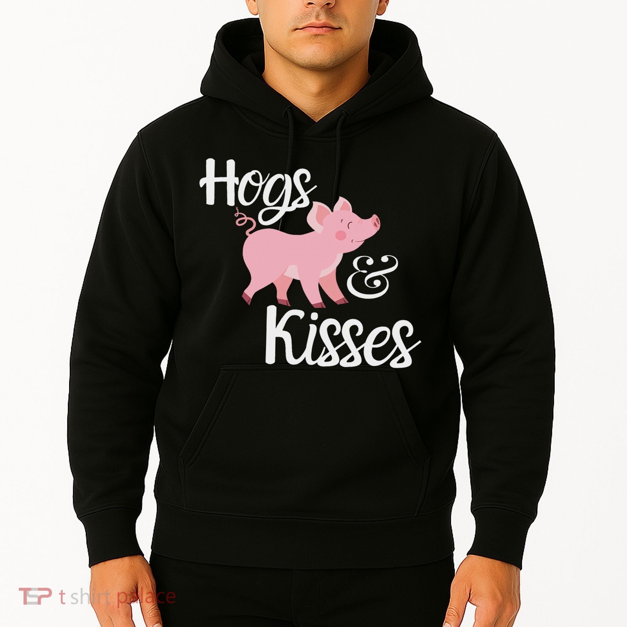 Hogs And Kisses Cute Pig Hoodie