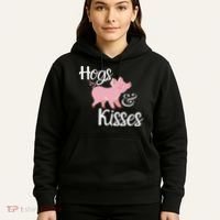 Hogs And Kisses Cute Pig Hoodie thumb 5