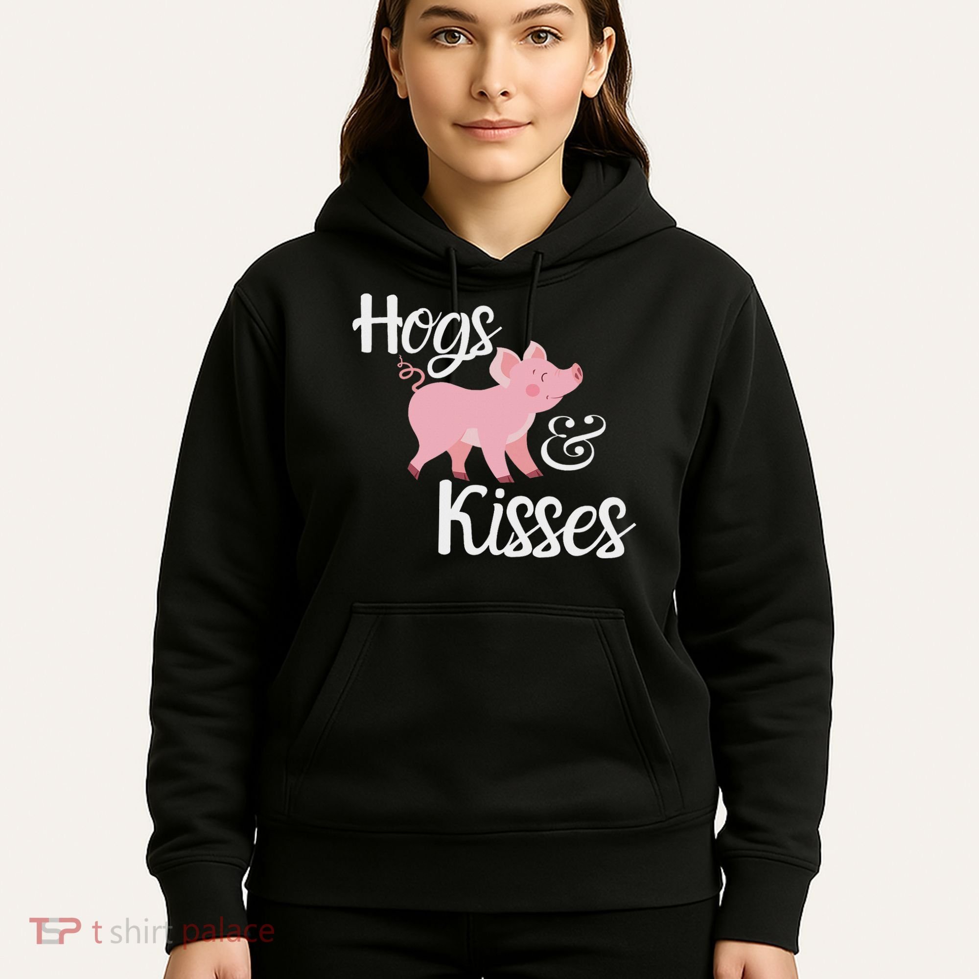 Hogs And Kisses Cute Pig Hoodie