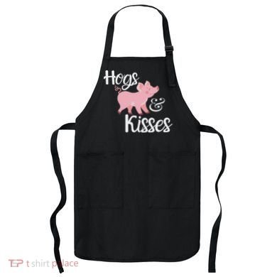 Hogs And Kisses Cute Pig Apron