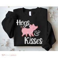 Hogs And Kisses Cute Pig Sweatshirt thumb 2