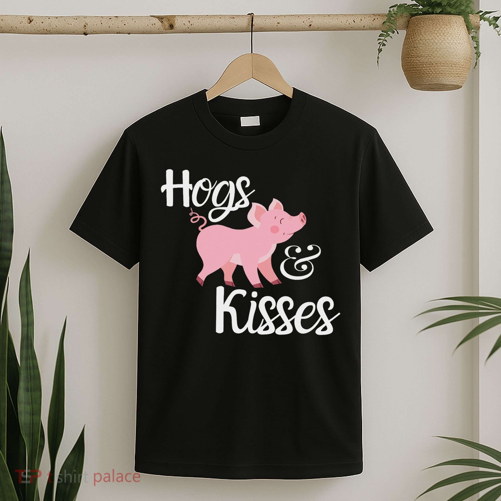 Hogs And Kisses Cute Pig T-Shirt
